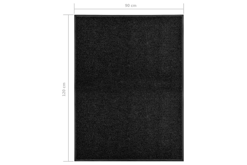 Dörrmatta tvättbar svart 90x120 cm - Svart - Textil & mattor - Mattor - Dörrmatta & hallmatta
