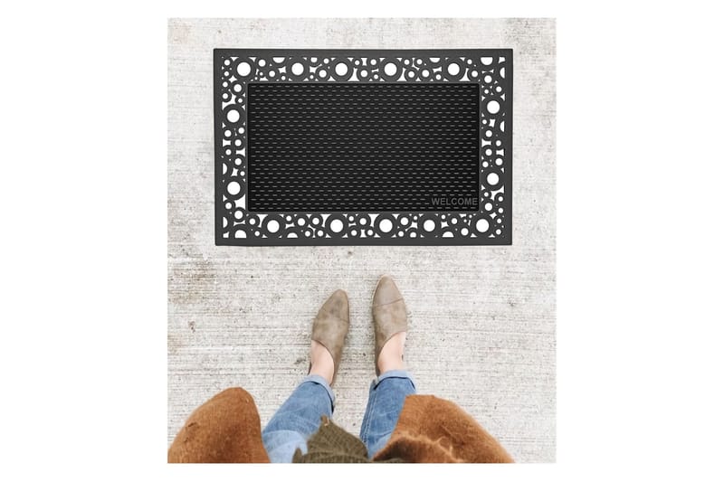 Nitish Dörrmatta 45x70 cm Rektangulär, Svart