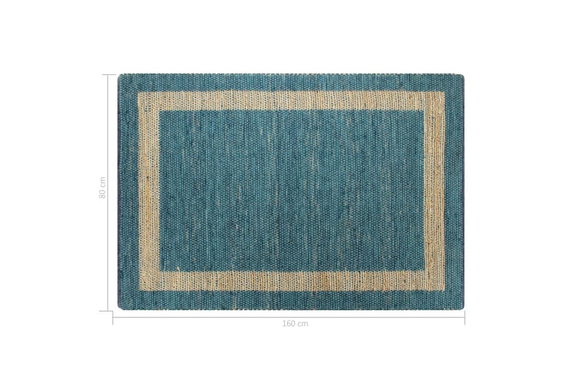 Handgjord jutematta blå 80x160 cm - Blå - Sisalmattor - Jutemattor & hampamattor - Handvävda mattor