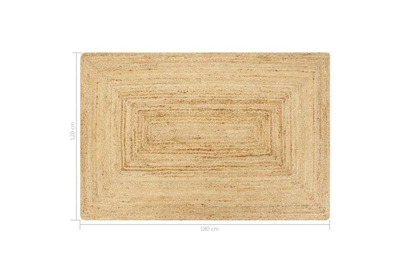 Handgjord jutematta naturlig 120x180 cm - Brun - Sisalmattor - Jutemattor & hampamattor - Handvävda mattor