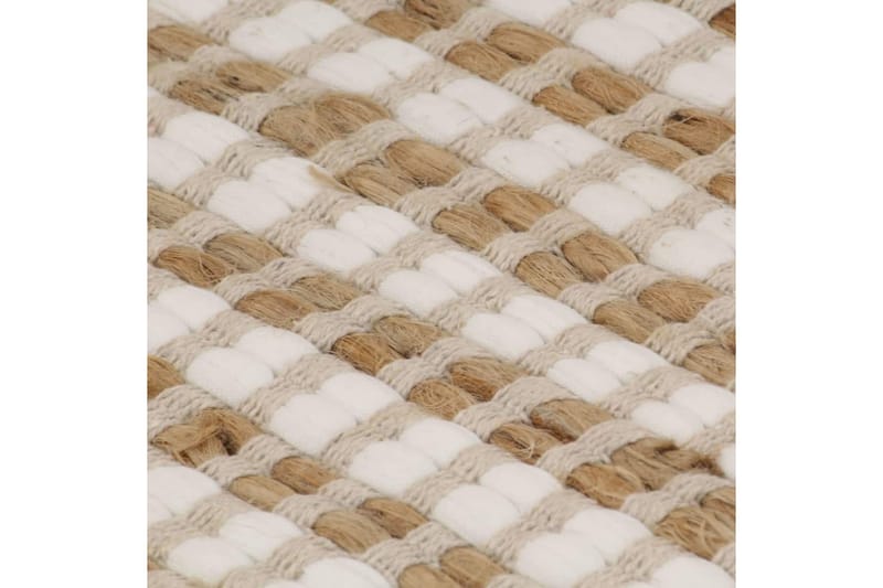 Matta handvävd jute 120x180 cm beige och vit - Brun - Sisalmattor - Jutemattor & hampamattor - Handvävda mattor