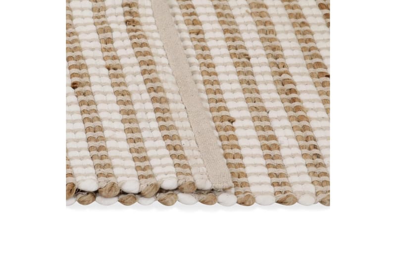 Matta handvävd jute 120x180 cm beige och vit - Brun - Sisalmattor - Jutemattor & hampamattor - Handvävda mattor