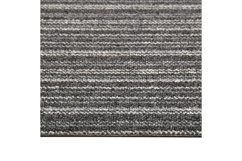 Textilplattor 20 st 5 m² 50x50 cm antracit ränder - Grå - Textil & mattor - Mattor - Heltäckningsmatta