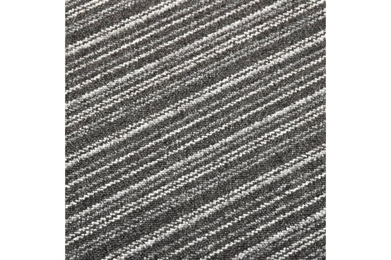 Textilplattor 20 st 5 m² 50x50 cm antracit ränder - Grå - Heltäckningsmatta