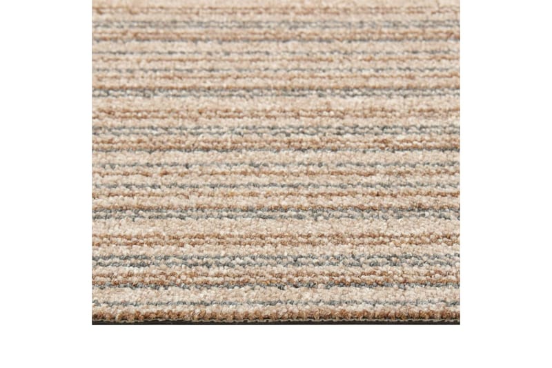 Textilplattor 20 st 5 m² 50x50 cm beige ränder - Beige - Textil & mattor - Mattor - Heltäckningsmatta