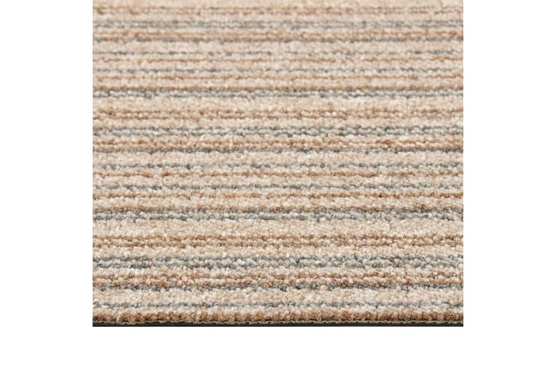 Textilplattor 20 st 5 m² 50x50 cm beige ränder - Beige - Heltäckningsmatta