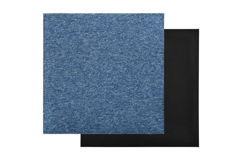 Textilplattor 20 st 5 m² 50x50 cm blå - Blå - Textil & mattor - Mattor - Heltäckningsmatta