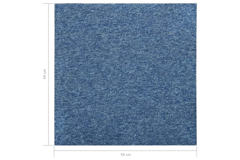 Textilplattor 20 st 5 m² 50x50 cm blå - Blå - Textil & mattor - Mattor - Heltäckningsmatta