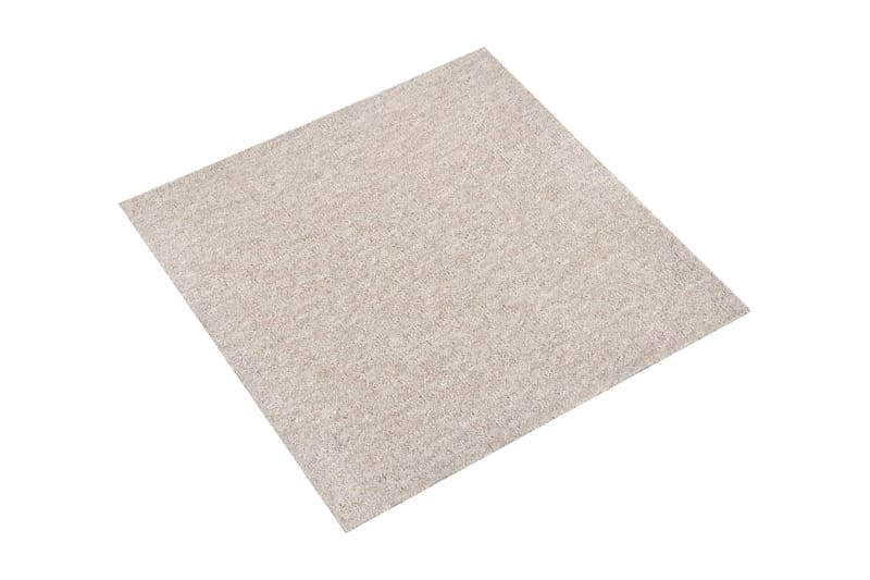 Textilplattor 20 st 5 m² 50x50 cm ljusbeige - Beige - Heltäckningsmatta