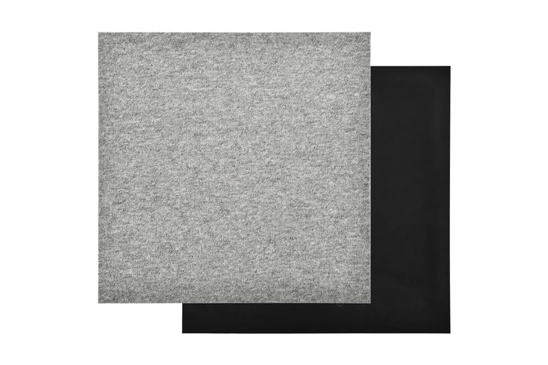 Textilplattor 20 st 5 m² 50x50 cm ljusgrå - Grå - Textil & mattor - Mattor - Heltäckningsmatta