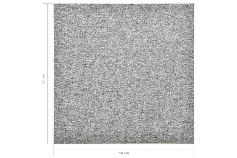 Textilplattor 20 st 5 m² 50x50 cm ljusgrå - Grå - Textil & mattor - Mattor - Heltäckningsmatta