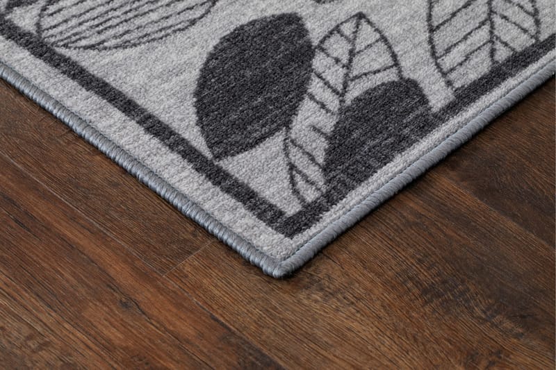 Löv Flatvävd Matta 133x190 cm - Grå - Textil & mattor - Mattor - Flatvävda mattor