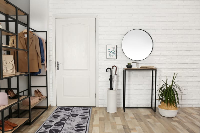 Löv Flatvävd Matta 57x200 cm - Grå - Textil & mattor - Mattor - Flatvävda mattor