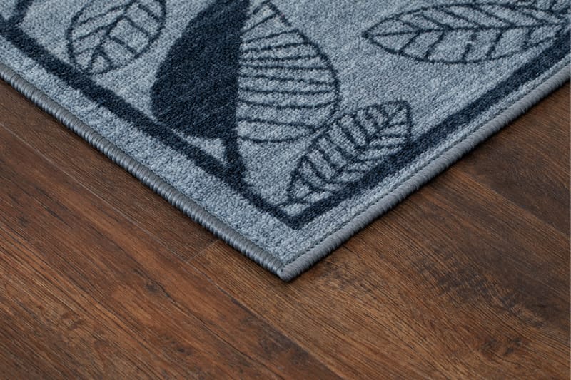 Löv Flatvävd Matta 80x150 cm - Blå - Textil & mattor - Mattor - Flatvävda mattor