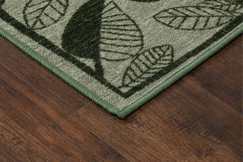 Löv Flatvävd Matta 80x200 cm - Grön - Textil & mattor - Mattor - Flatvävda mattor