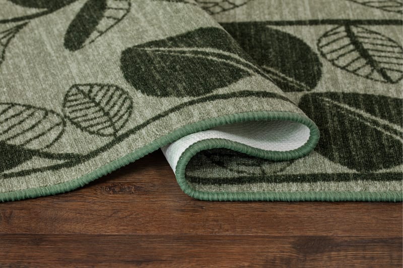 Löv Flatvävd Matta 80x200 cm - Grön - Textil & mattor - Mattor - Flatvävda mattor