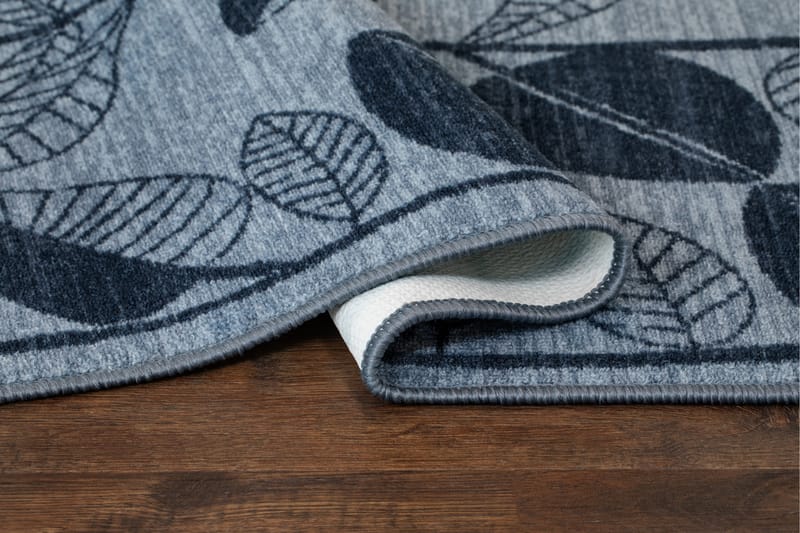 Löv Flatvävd Matta 80x300 cm - Blå - Textil & mattor - Mattor - Flatvävda mattor