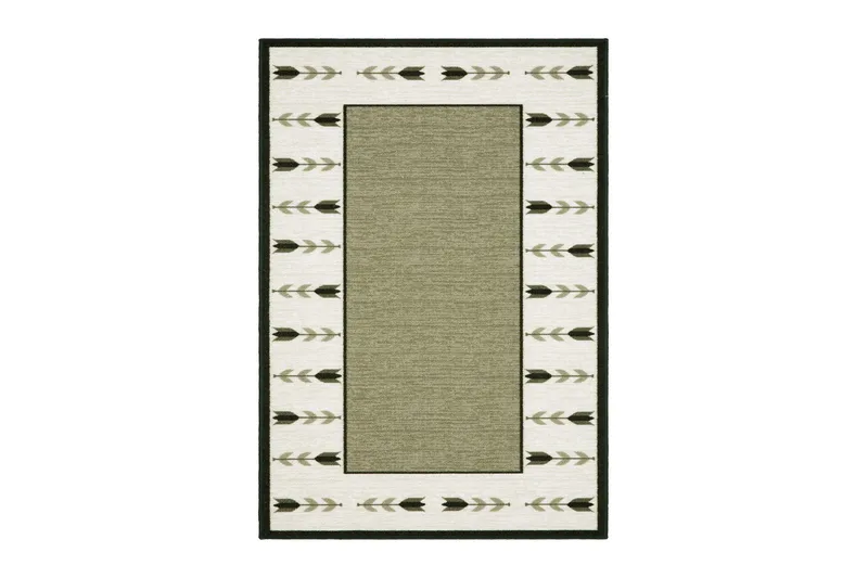 Tulpan Flatvävd Matta 160x230 cm, Grön