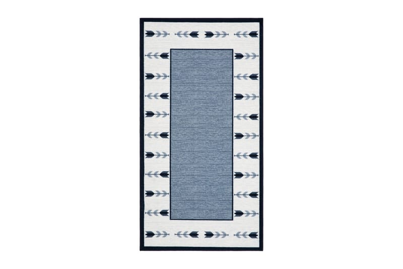 Tulpan Flatvävd Matta 80x150 cm, Blå