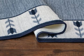 Tulpan Flatvävd Matta 80x150 cm - Blå - Textil & mattor - Mattor - Flatvävda mattor