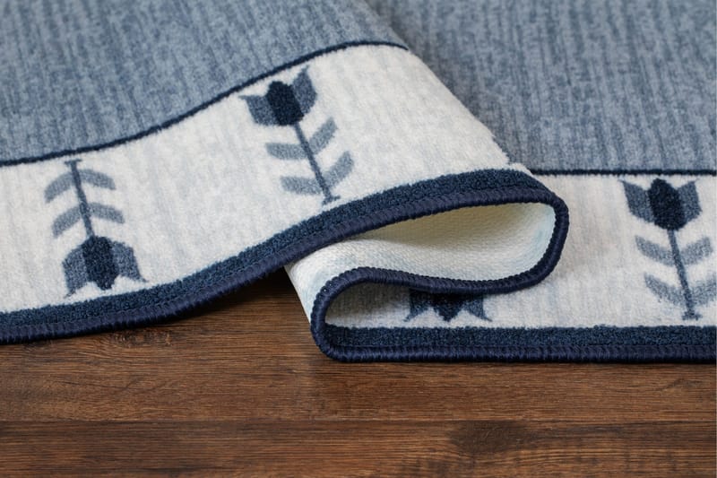 Tulpan Flatvävd Matta 80x300 cm - Blå - Textil & mattor - Mattor - Flatvävda mattor