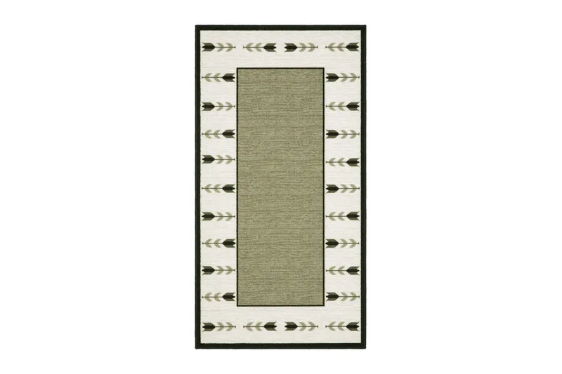 Tulpan Flatvävd Matta 80x300 cm, Grön