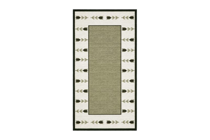 Tulpan Flatvävd Matta 80x300 cm, Grön