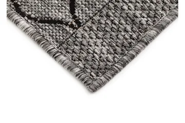 Madrid Bell Flatvävd Matta 200x285 - Grå/Svart - Textil & mattor - Mattor - Små mattor