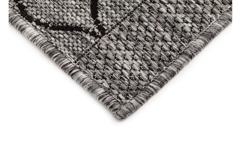 Madrid Bell Flatvävd Matta 200x285 - Grå/Svart - Textil & mattor - Mattor - Flatvävda mattor