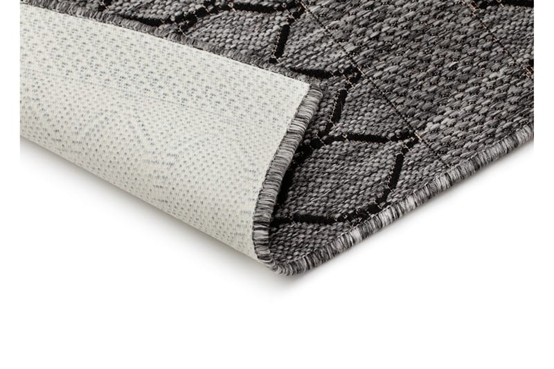 Madrid Bell Flatvävd Matta 200x285 - Grå/Svart - Textil & mattor - Mattor - Flatvävda mattor