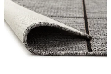Madrid Square Flatvävd Matta 80x240 - Grå/Svart - Textil & mattor - Mattor - Små mattor