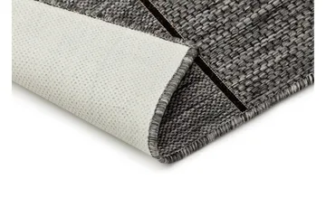 Madrid Square Flatvävd Matta 80x240 - Grå/Svart - Textil & mattor - Mattor - Små mattor