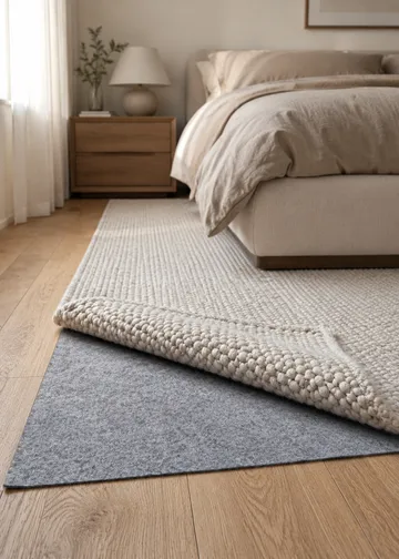 Maskinvävd Matta Antislip Filt 190x290 cm - Grå - Textil & mattor - Mattor