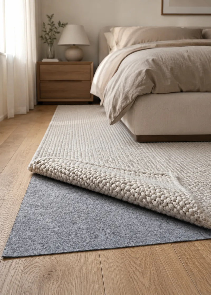 Maskinvävd Matta Antislip Filt 230x330 cm - Grå - Textil & mattor - Mattor