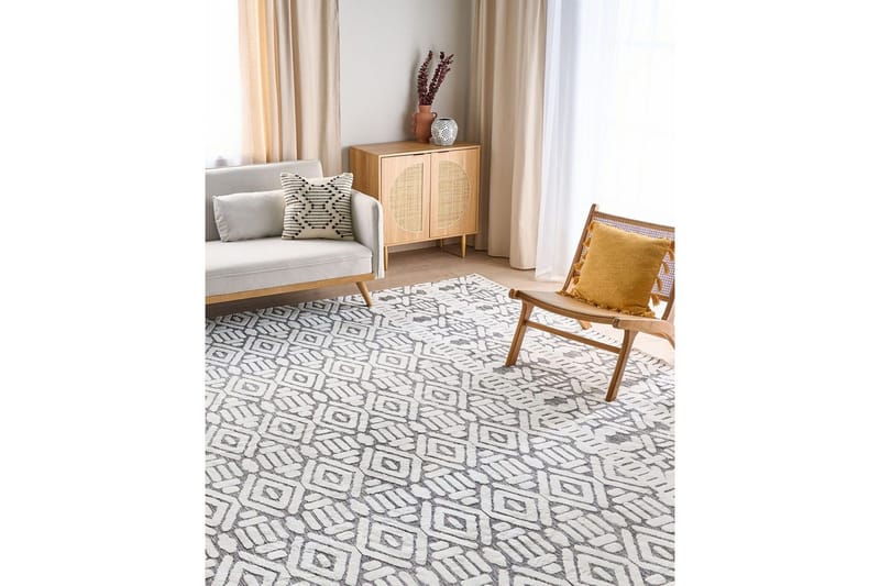 Matta Sibi - Vit, Grå, 300x400 cm - Textil & mattor - Mattor - Flatvävda mattor