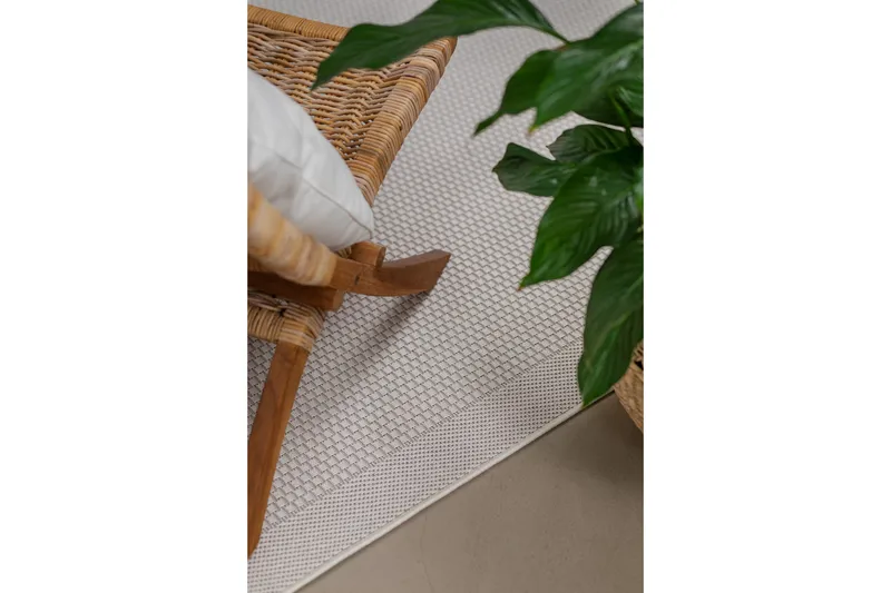 Miami Flatvävd Matta Fyrkantig 200x200 cm - Vit - Textil & mattor - Mattor - Stora mattor