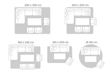 Acarlar Ryamatta 80x150 cm - Blå - Textil & mattor - Mattor - Modern matta - Wiltonmattor