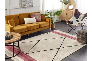 Afsar Bomullsmatta 140x200 cm - Beige - Textil & mattor - Mattor - Modern matta - Bomullsmatta