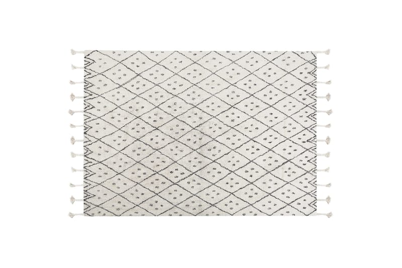 Agadir Bomullsmatta 160x230 cm, Svart/Vit