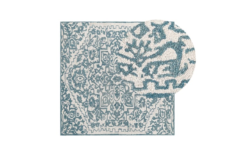 Ahmetli Ullmatta 200x200 cm Kvadratisk - Svart/Vit - Textil & mattor - Mattor - Modern matta - Ullmatta