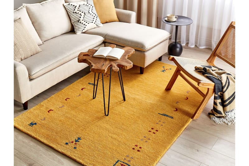 Akalan Ryamatta 140x200 cm - Gul - Textil & mattor - Mattor - Modern matta - Ryamatta & luggmatta