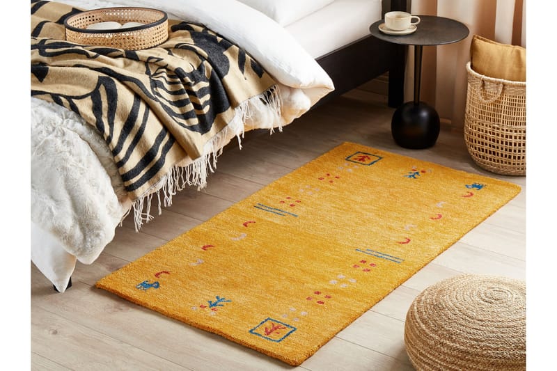 Akalan Ryamatta 80x150 cm - Gul - Textil & mattor - Mattor - Modern matta - Ryamatta & luggmatta