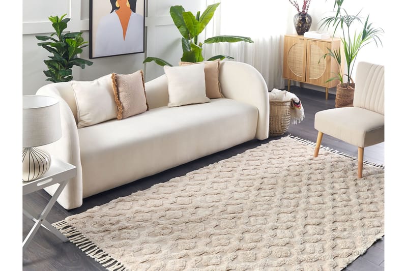 Aksaray Bomullsmatta 160x230 cm - Beige - Textil & mattor - Mattor - Modern matta - Bomullsmatta