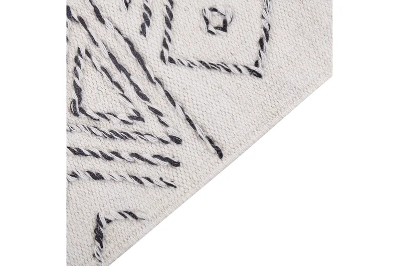 Alkent Ullmatta 140x200 cm - Svart/Vit - Textil & mattor - Mattor - Modern matta - Ullmatta