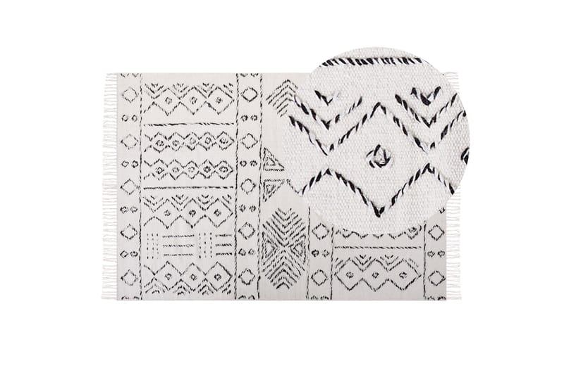 Alkent Ullmatta 140x200 cm - Svart/Vit - Textil & mattor - Mattor - Modern matta - Ullmatta
