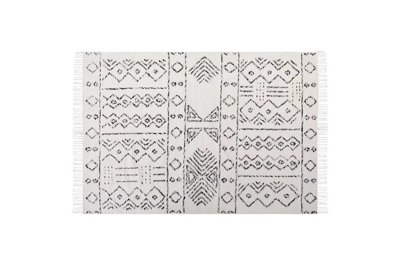 Alkent Ullmatta 140x200 cm, Svart/Vit