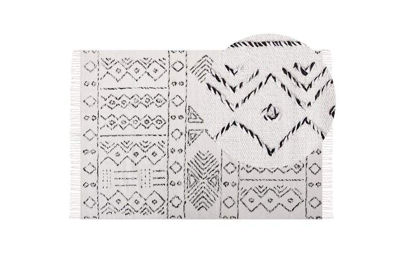 Alkent Ullmatta 160x230 cm - Svart/Vit - Textil & mattor - Mattor - Modern matta - Ullmatta