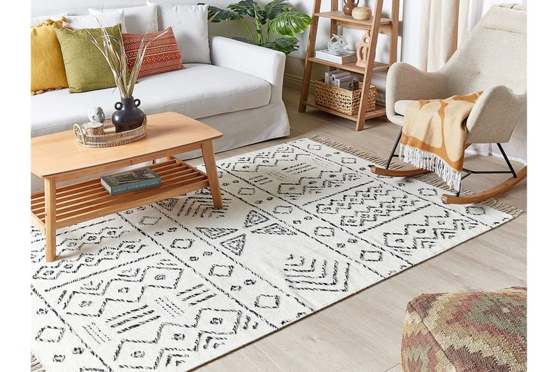 Alkent Ullmatta 160x230 cm - Svart/Vit - Textil & mattor - Mattor - Modern matta - Ullmatta