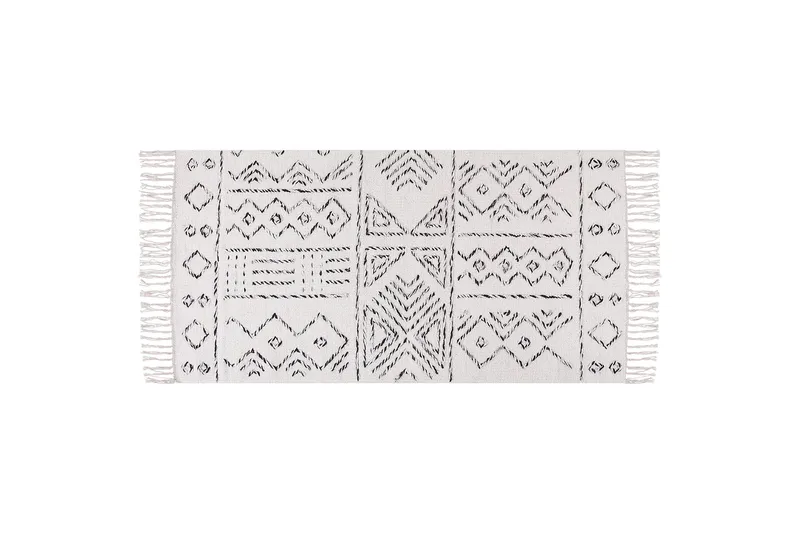 Alkent Ullmatta 80x150 cm, Svart/Vit