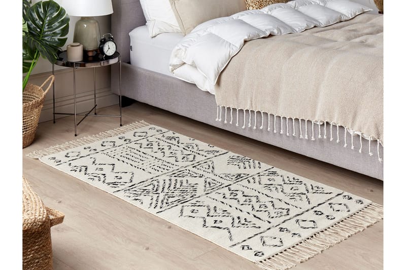 Alkent Ullmatta 80x150 cm - Svart/Vit - Textil & mattor - Mattor - Modern matta - Ullmatta